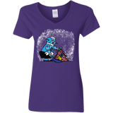 T-Shirts Purple / S Robot Cleaner Women's V-Neck T-Shirt