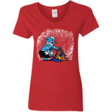 T-Shirts Red / S Robot Cleaner Women's V-Neck T-Shirt