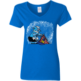 T-Shirts Royal / S Robot Cleaner Women's V-Neck T-Shirt