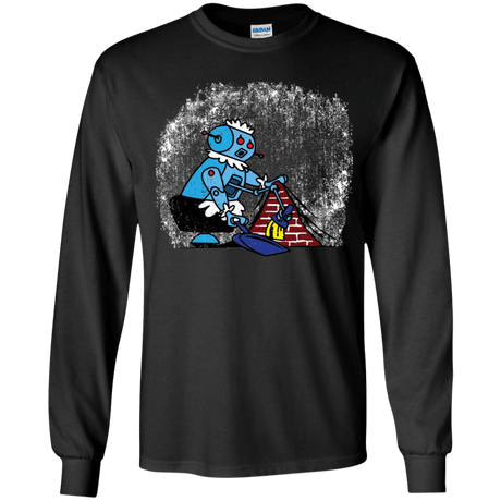 T-Shirts Black / YS Robot Cleaner Youth Long Sleeve T-Shirt