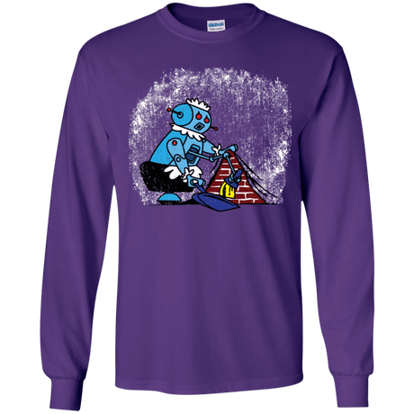 T-Shirts Purple / YS Robot Cleaner Youth Long Sleeve T-Shirt