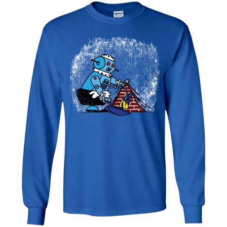 T-Shirts Royal / YS Robot Cleaner Youth Long Sleeve T-Shirt