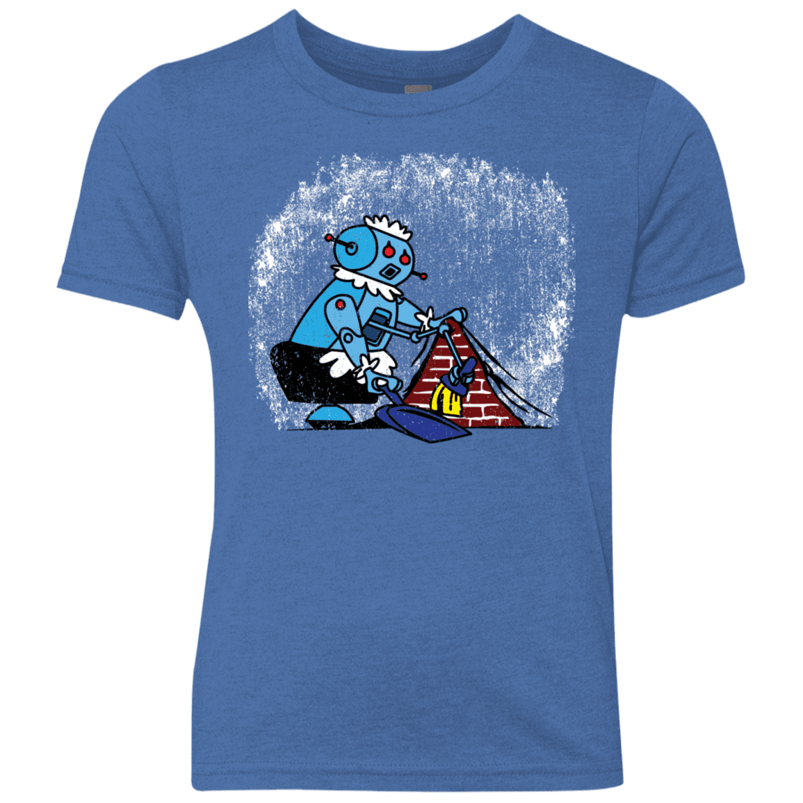 T-Shirts Vintage Royal / YXS Robot Cleaner Youth Triblend T-Shirt