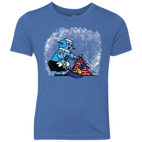 T-Shirts Vintage Royal / YXS Robot Cleaner Youth Triblend T-Shirt