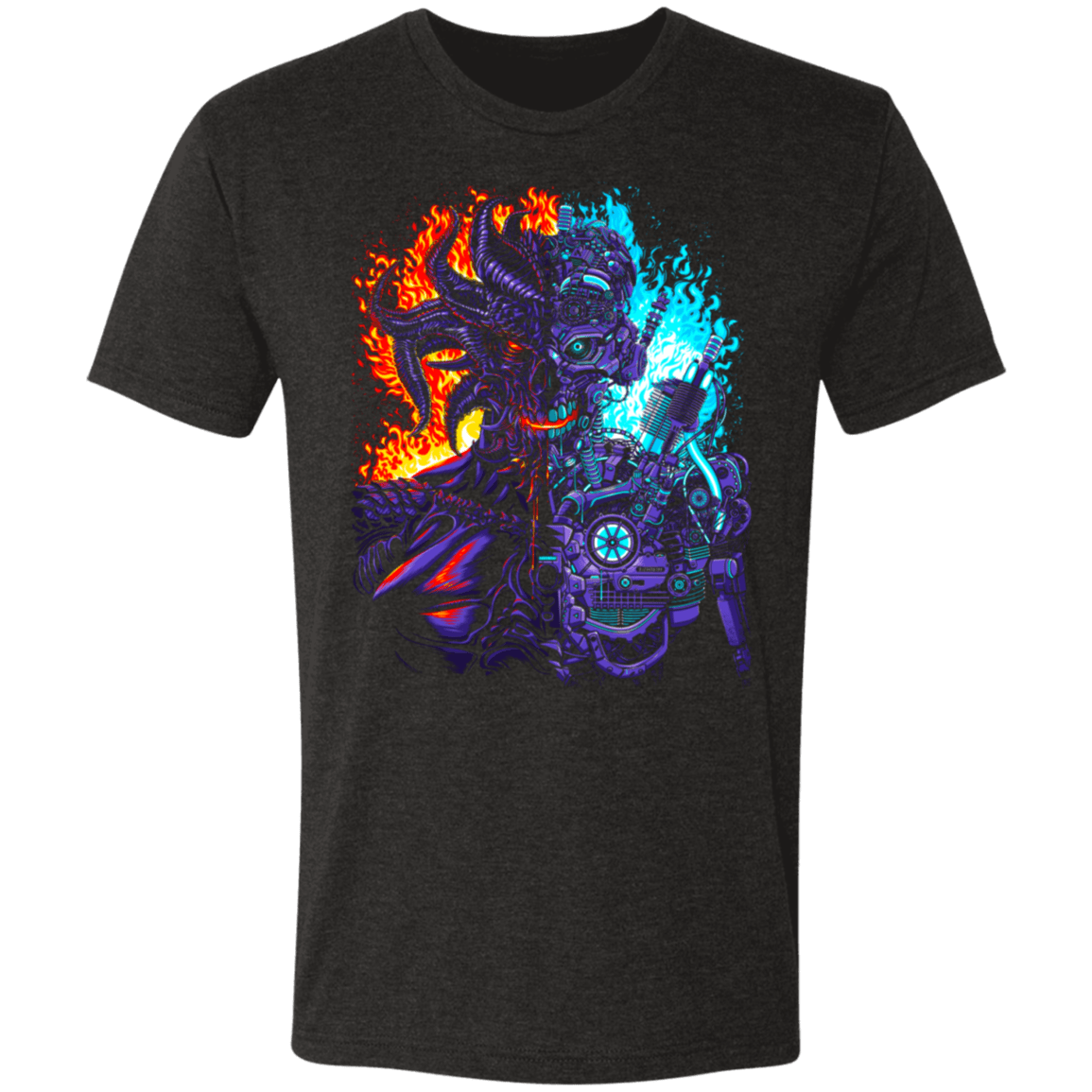 T-Shirts Vintage Black / S Robot X Demon Men's Triblend T-Shirt