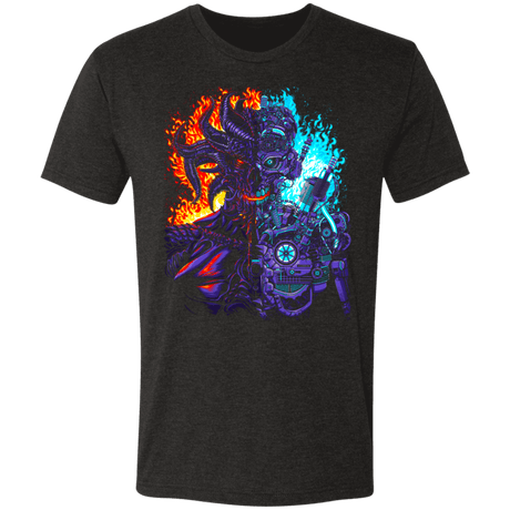 T-Shirts Vintage Black / S Robot X Demon Men's Triblend T-Shirt
