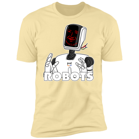 T-Shirts Banana Cream / S Robots Men's Premium T-Shirt