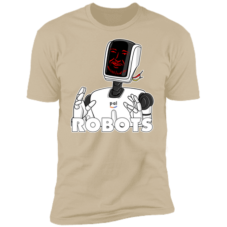T-Shirts Sand / S Robots Men's Premium T-Shirt