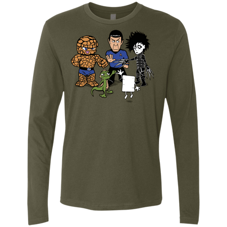 T-Shirts Military Green / Small Rock Paper Scissors Men's Premium Long Sleeve