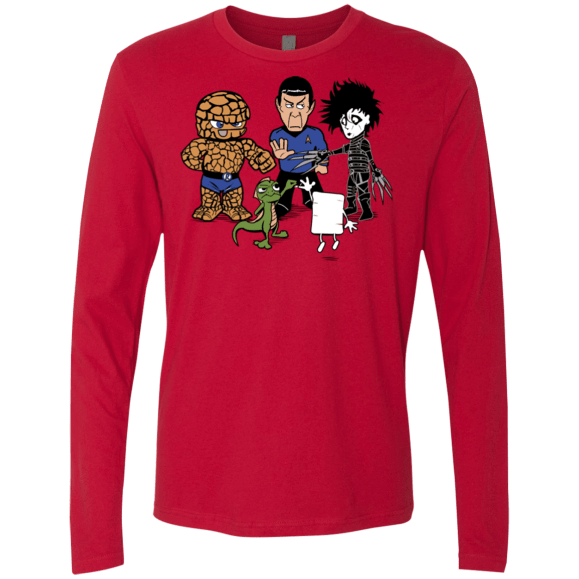 T-Shirts Red / Small Rock Paper Scissors Men's Premium Long Sleeve