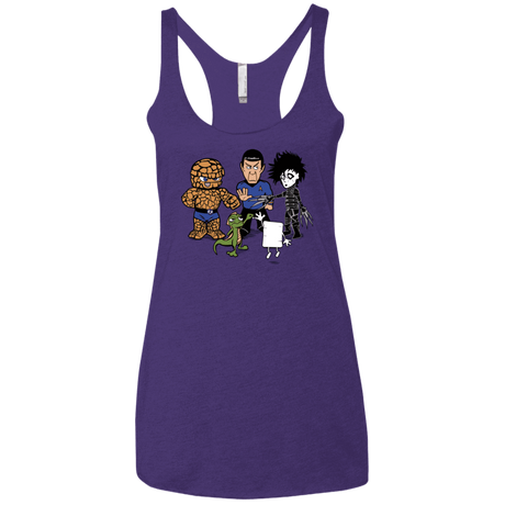 T-Shirts Purple / X-Small Rock Paper Scissors Women's Triblend Racerback Tank