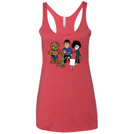 T-Shirts Vintage Red / X-Small Rock Paper Scissors Women's Triblend Racerback Tank