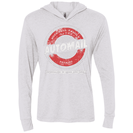 T-Shirts Heather White / X-Small Rockbell Automail Triblend Long Sleeve Hoodie Tee