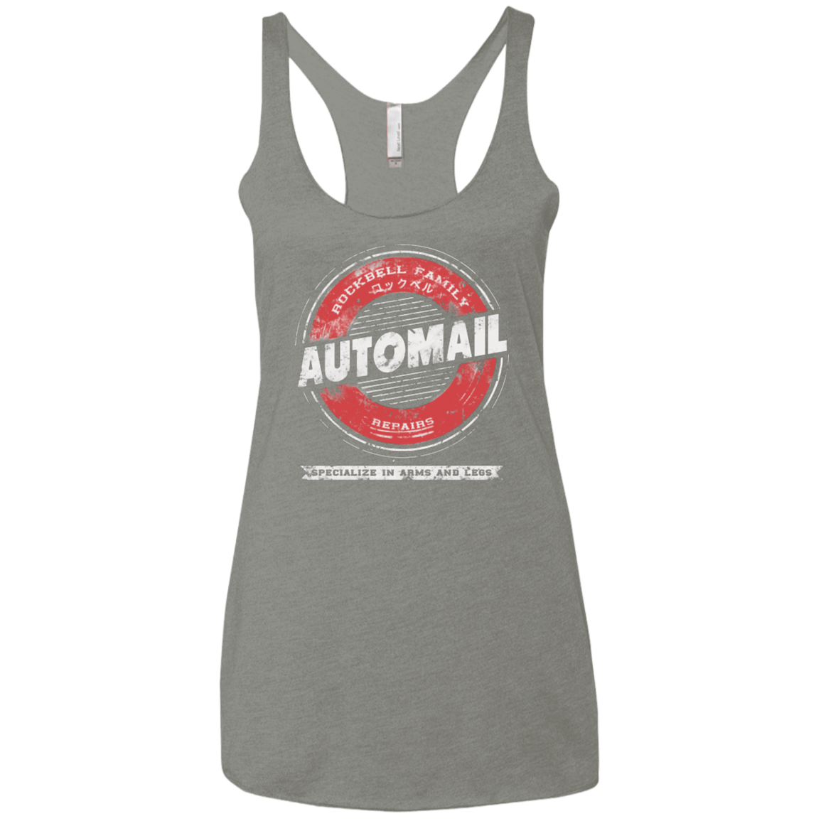 T-Shirts Venetian Grey / X-Small Rockbell Automail Women's Triblend Racerback Tank