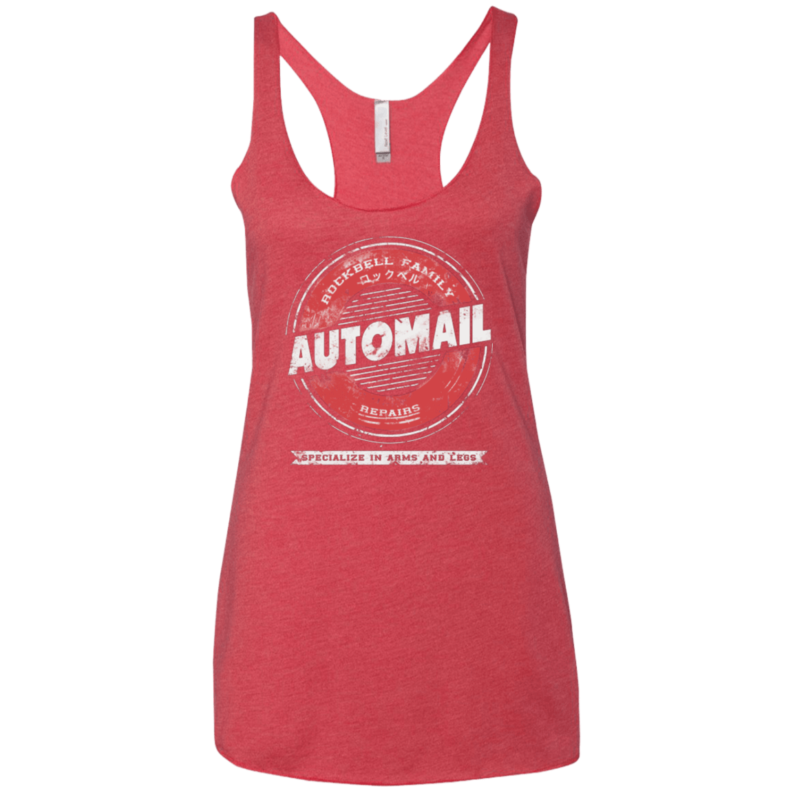 T-Shirts Vintage Red / X-Small Rockbell Automail Women's Triblend Racerback Tank