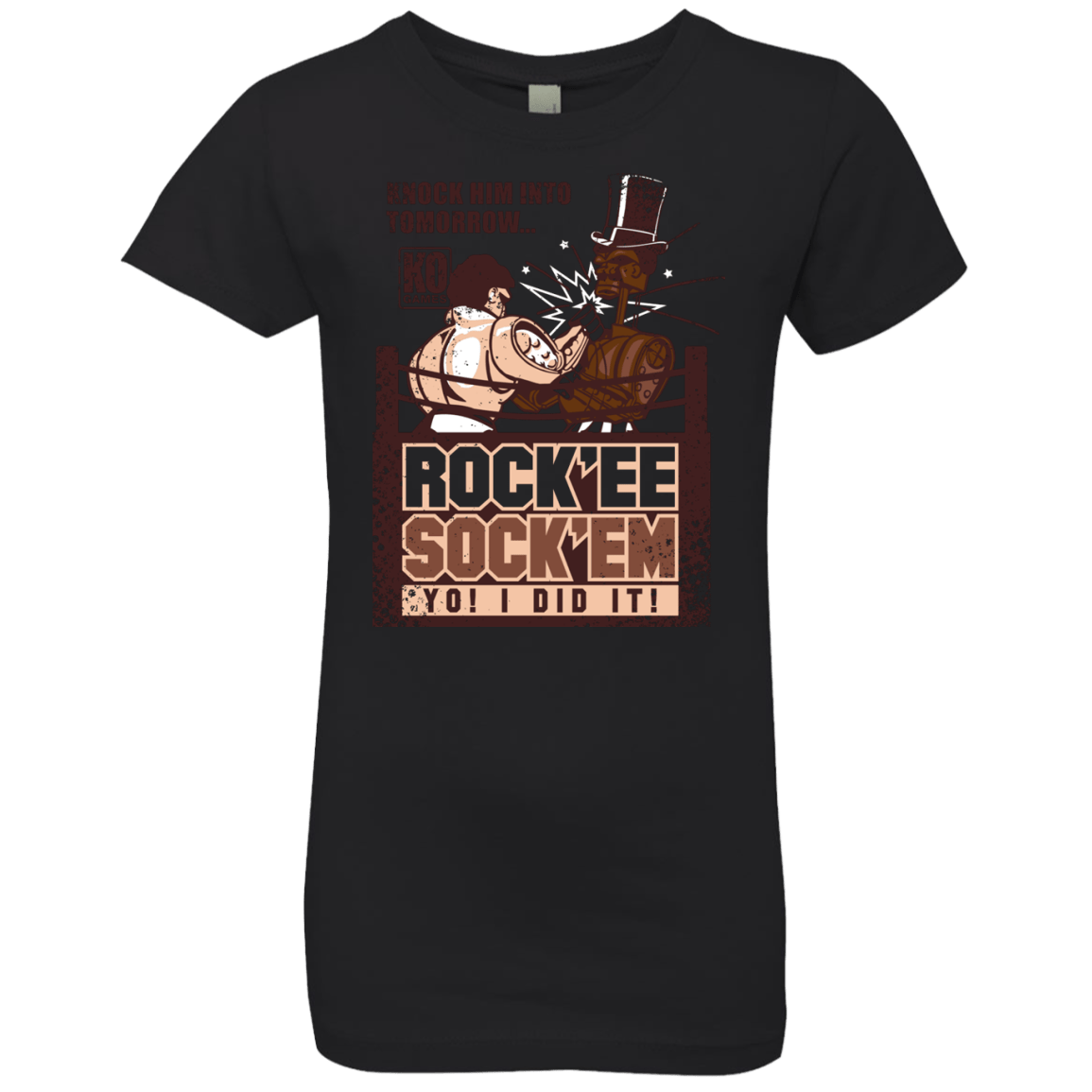 T-Shirts Black / YXS Rockee Sockem Girls Premium T-Shirt
