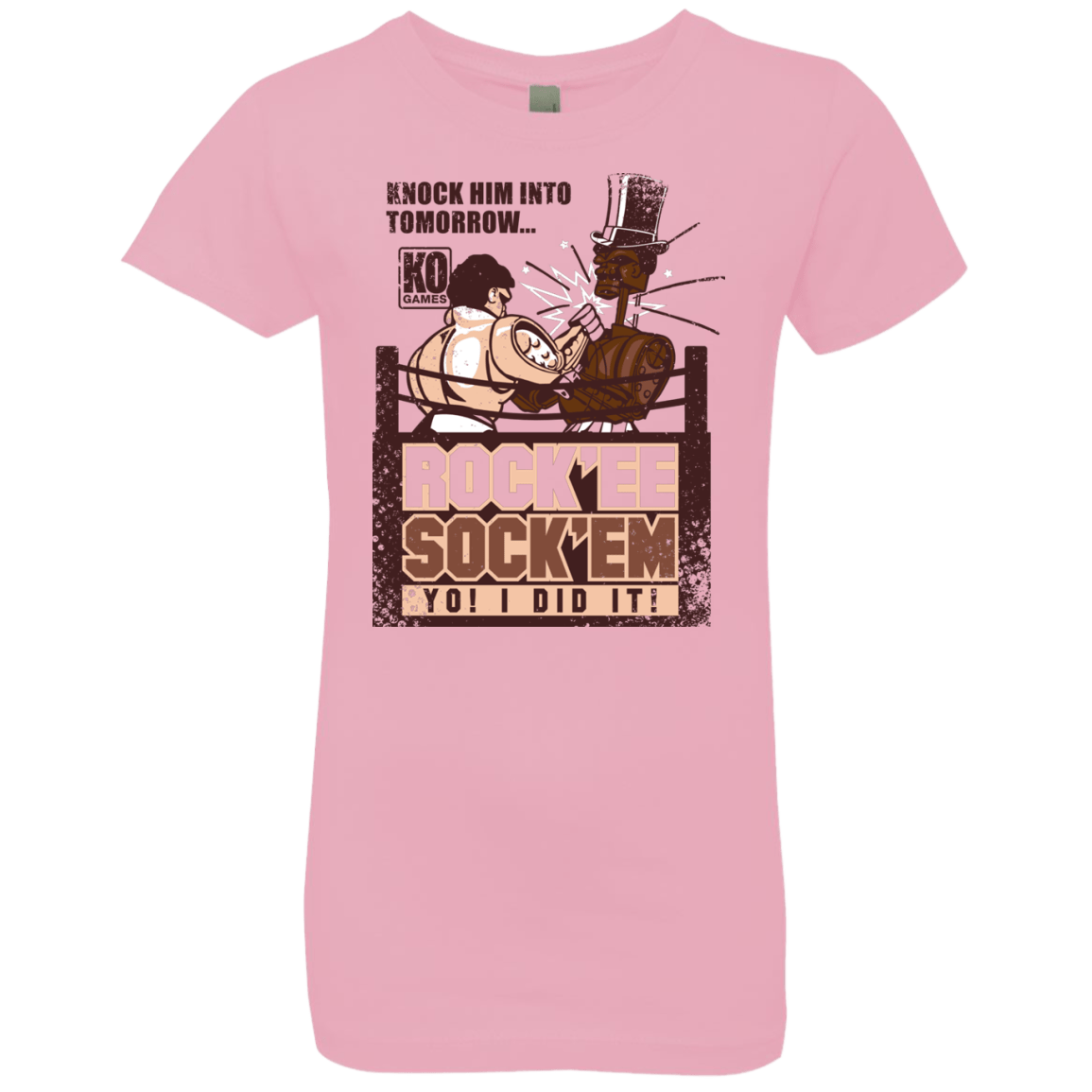 T-Shirts Light Pink / YXS Rockee Sockem Girls Premium T-Shirt