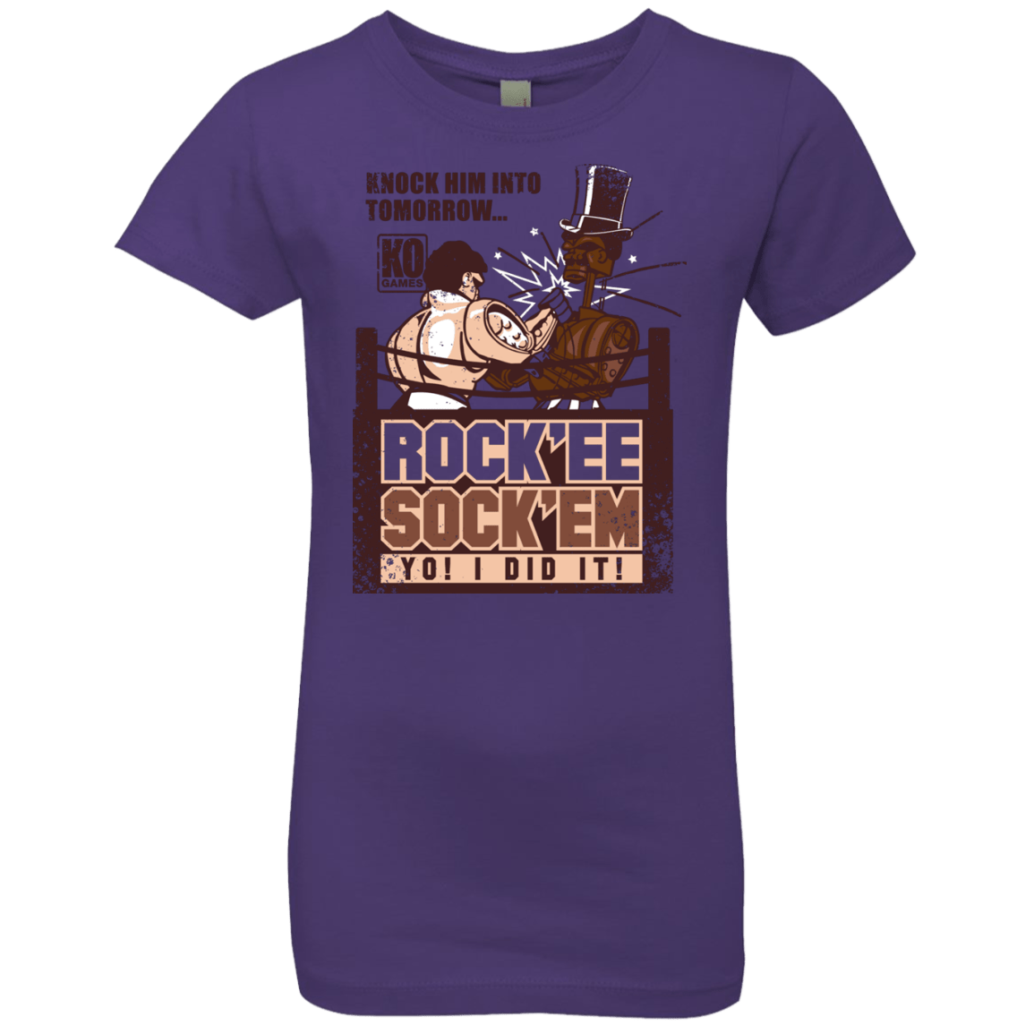 T-Shirts Purple Rush / YXS Rockee Sockem Girls Premium T-Shirt