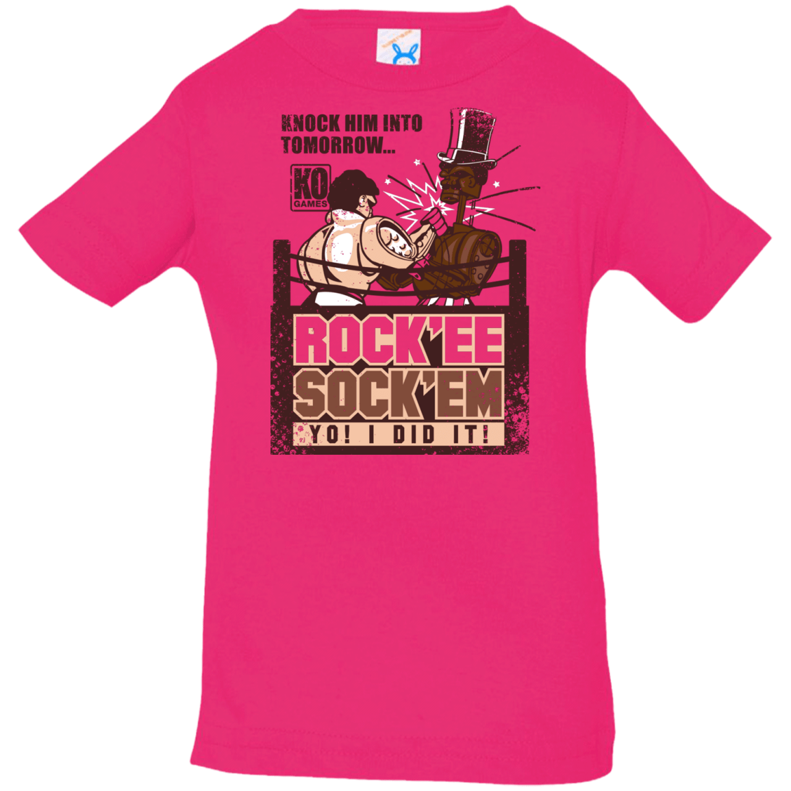 T-Shirts Hot Pink / 6 Months Rockee Sockem Infant PremiumT-Shirt