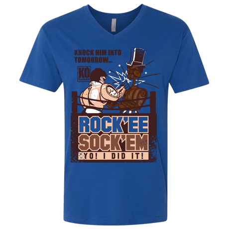 T-Shirts Royal / X-Small Rockee Sockem Men's Premium V-Neck