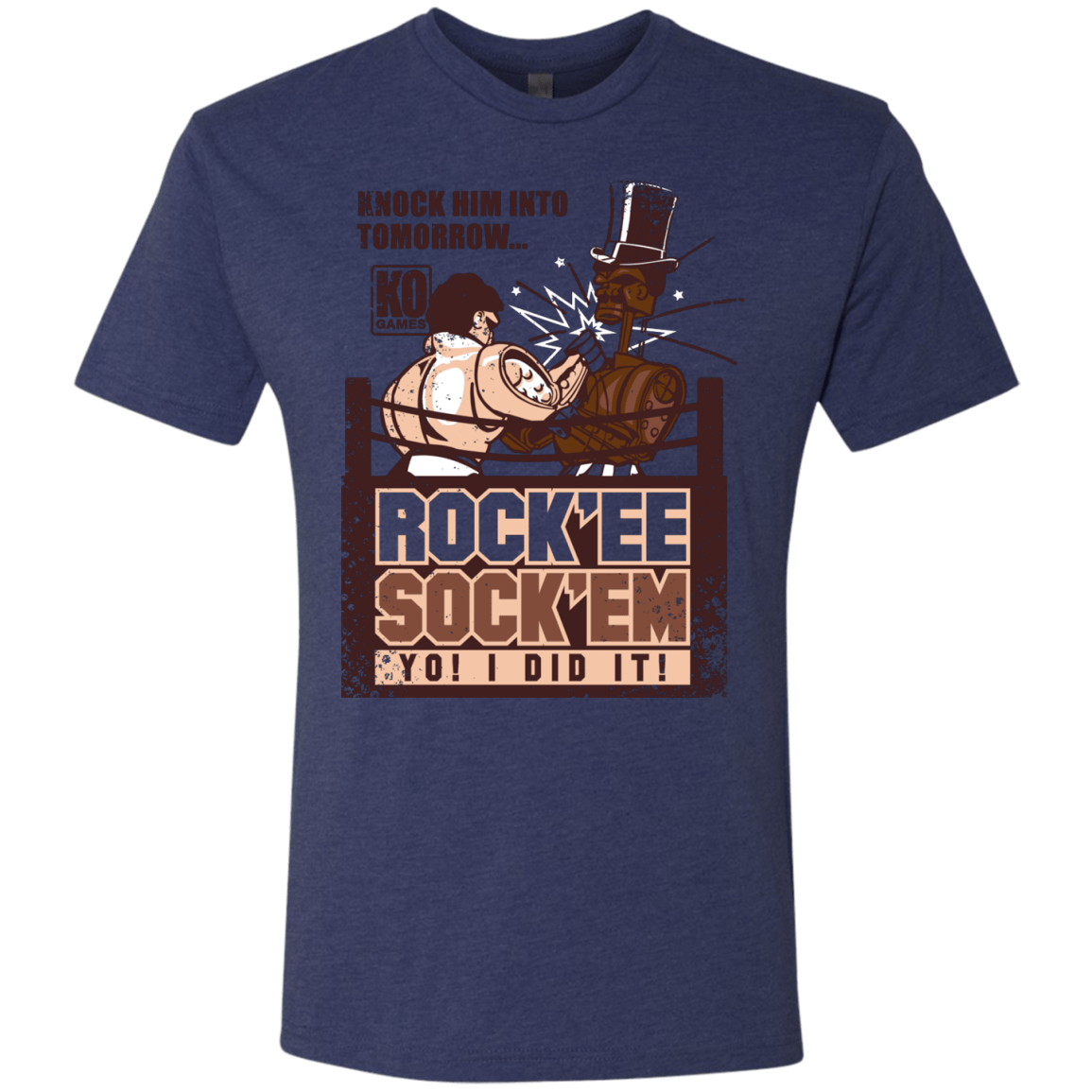T-Shirts Vintage Navy / Small Rockee Sockem Men's Triblend T-Shirt