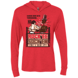 T-Shirts Vintage Red / X-Small Rockee Sockem Triblend Long Sleeve Hoodie Tee