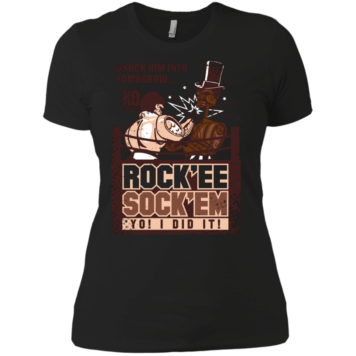 T-Shirts Black / X-Small Rockee Sockem Women's Premium T-Shirt