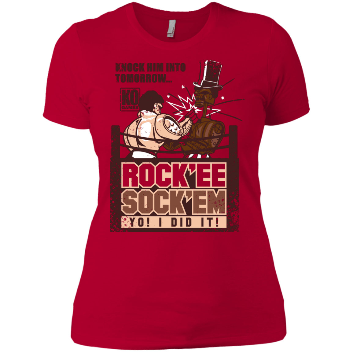 T-Shirts Red / X-Small Rockee Sockem Women's Premium T-Shirt