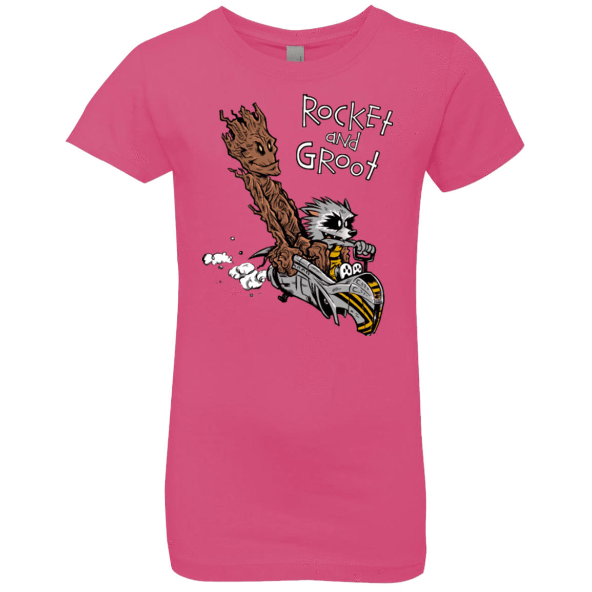 T-Shirts Hot Pink / YXS Rocket and Groot Girls Premium T-Shirt