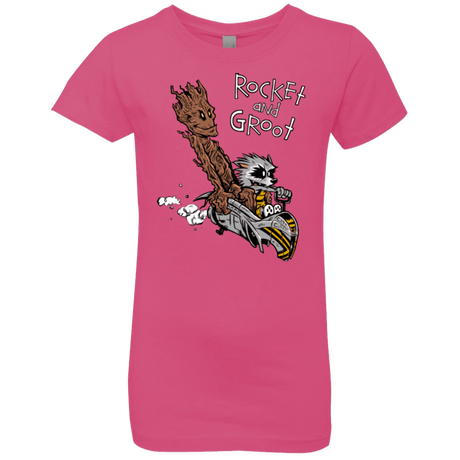 T-Shirts Hot Pink / YXS Rocket and Groot Girls Premium T-Shirt