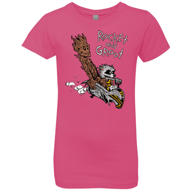 T-Shirts Hot Pink / YXS Rocket and Groot Girls Premium T-Shirt