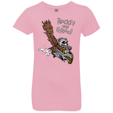 T-Shirts Light Pink / YXS Rocket and Groot Girls Premium T-Shirt