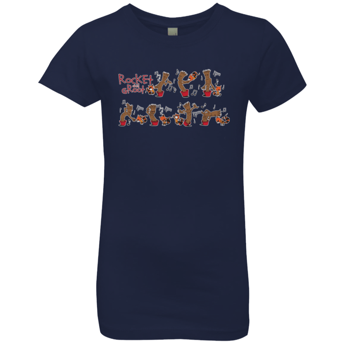 T-Shirts Midnight Navy / YXS Rocket and Groot Girls Premium T-Shirt