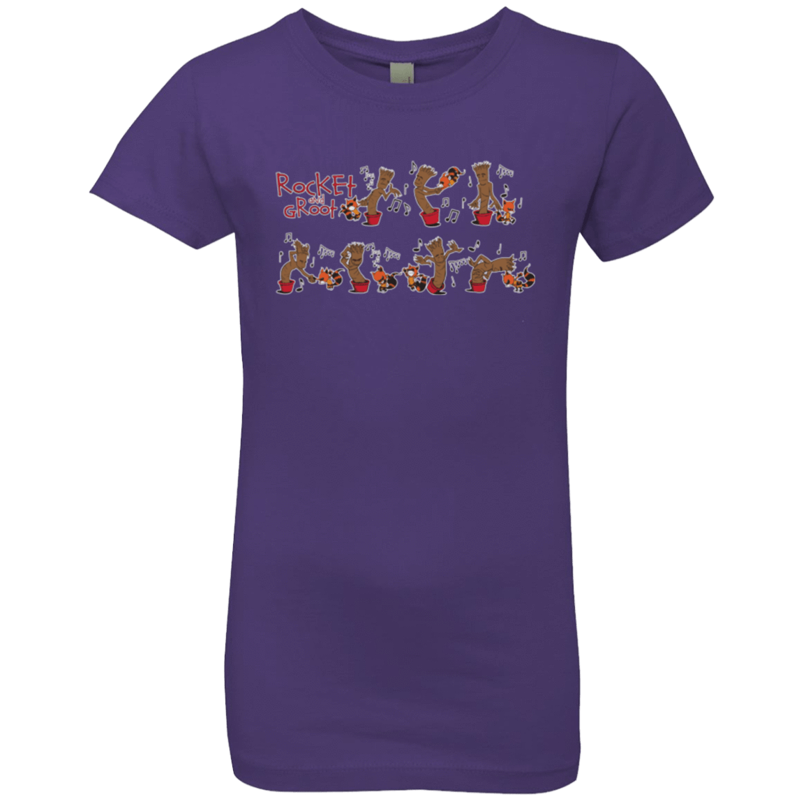 T-Shirts Purple Rush / YXS Rocket and Groot Girls Premium T-Shirt