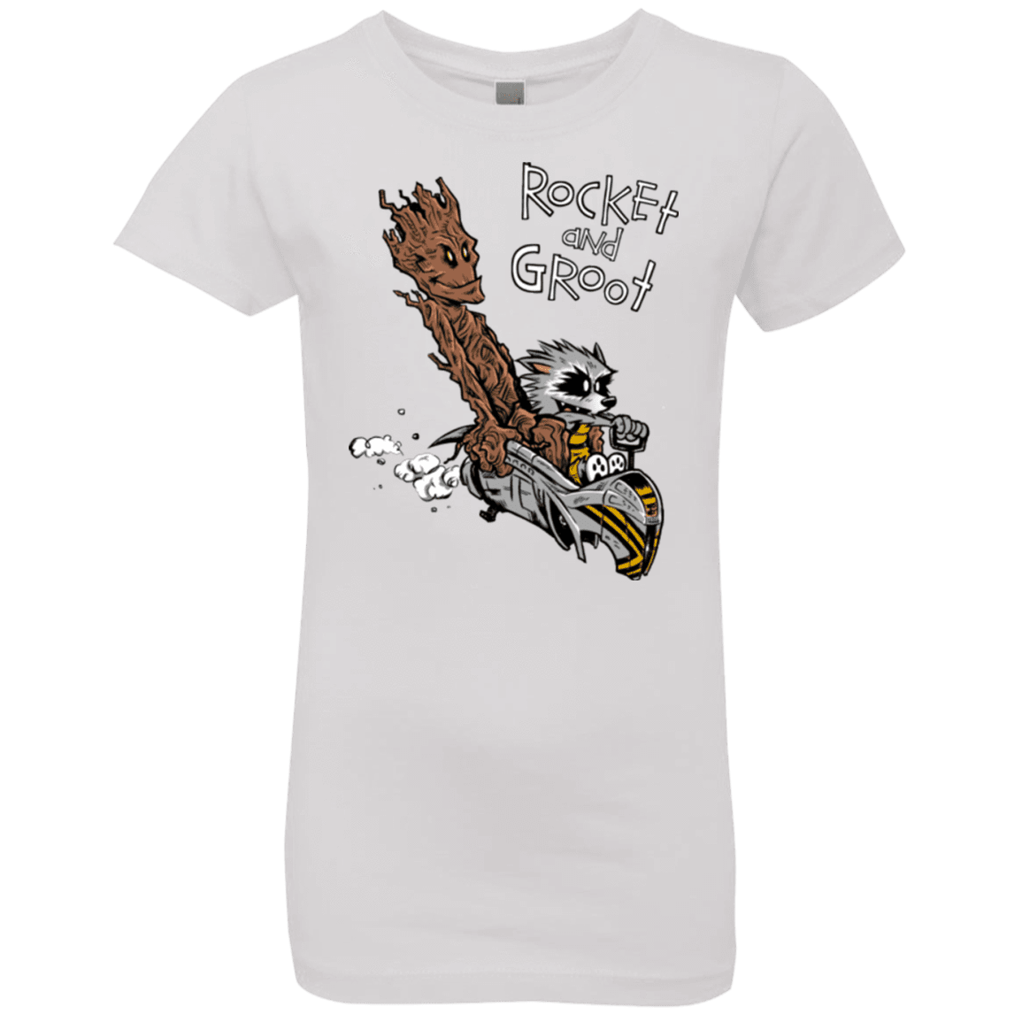 T-Shirts White / YXS Rocket and Groot Girls Premium T-Shirt