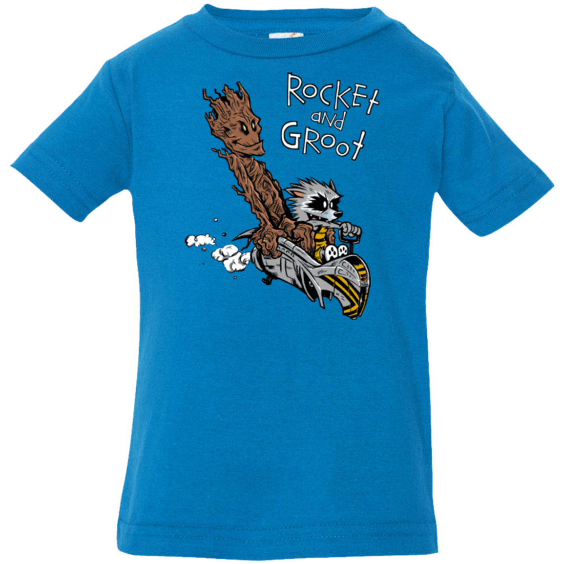 T-Shirts Cobalt / 6 Months Rocket and Groot Infant Premium T-Shirt