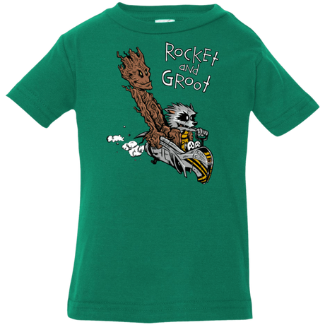 T-Shirts Kelly / 6 Months Rocket and Groot Infant Premium T-Shirt