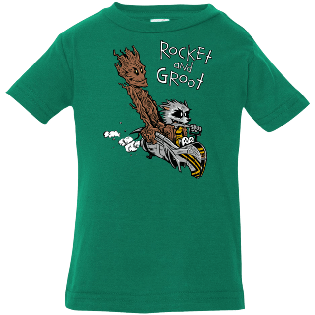 T-Shirts Kelly / 6 Months Rocket and Groot Infant Premium T-Shirt
