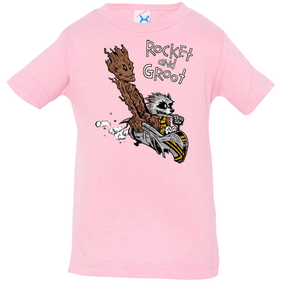 T-Shirts Pink / 6 Months Rocket and Groot Infant Premium T-Shirt