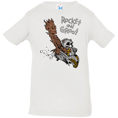 T-Shirts White / 6 Months Rocket and Groot Infant Premium T-Shirt
