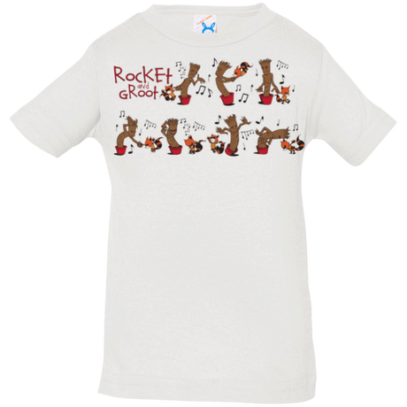 T-Shirts White / 6 Months Rocket and Groot Infant PremiumT-Shirt
