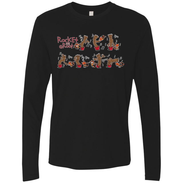 T-Shirts Black / Small Rocket and Groot Men's Premium Long Sleeve