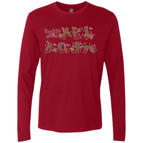 T-Shirts Cardinal / Small Rocket and Groot Men's Premium Long Sleeve