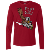 T-Shirts Cardinal / Small Rocket and Groot Men's Premium Long Sleeve