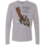 T-Shirts Heather Grey / Small Rocket and Groot Men's Premium Long Sleeve