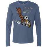 T-Shirts Indigo / Small Rocket and Groot Men's Premium Long Sleeve