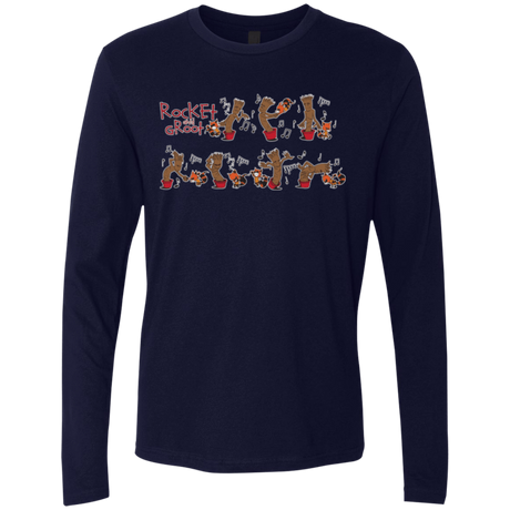 T-Shirts Midnight Navy / Small Rocket and Groot Men's Premium Long Sleeve