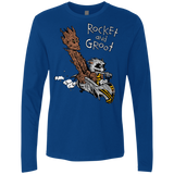 T-Shirts Royal / Small Rocket and Groot Men's Premium Long Sleeve
