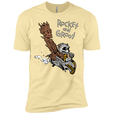 T-Shirts Banana Cream / X-Small Rocket and Groot Men's Premium T-Shirt