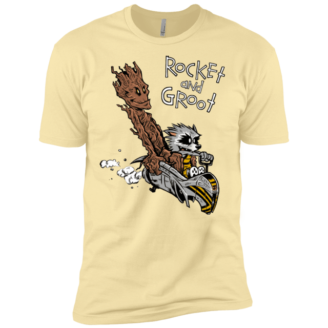 T-Shirts Banana Cream / X-Small Rocket and Groot Men's Premium T-Shirt